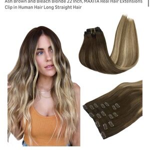 NEW - Makita Hair Extensions- 7 pcs. 22” Ash Brown/Walnut Brown/Bleach Blonde
